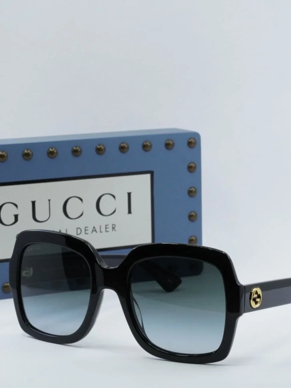 Gucci GG0036SN 001 Square Sunglasses - Black / Grey